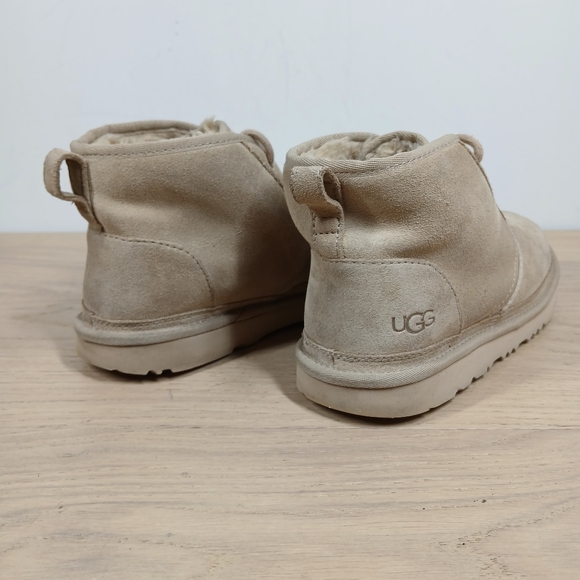 UGG Tan Lace Up Shearling Lined Classic Ankle Winter Comfort Boots 969 - Picture 7 of 13